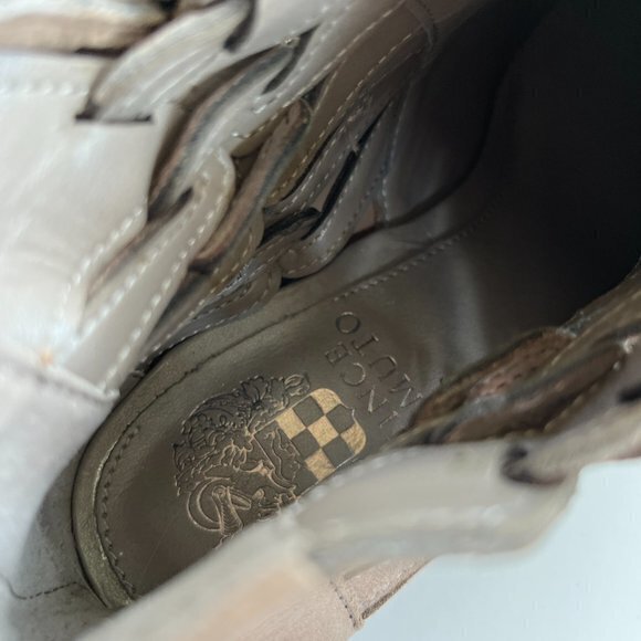 Vince Camuto Prestetta Boots Cutout Booties Rustic Brown Leather Size 7M… - Picture 6 of 10